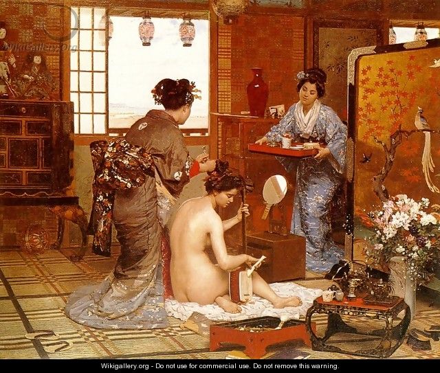 Marie-Francois Firmin-Girard, The Japanese Toilette, 1873