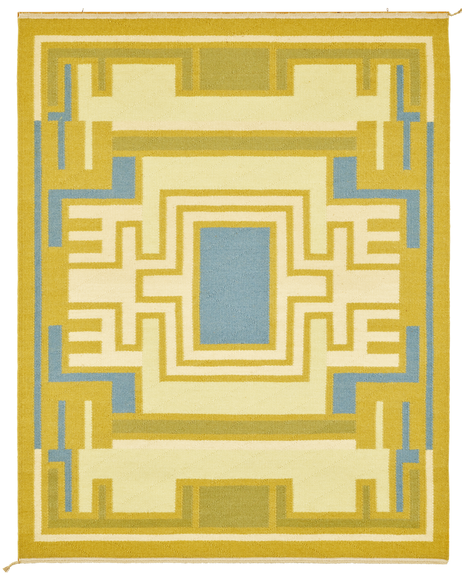 Yellow, Blue, 1980. Carpet in wool, 161 x 126 cm. Ⓒ Holstebro Kunstmuseum